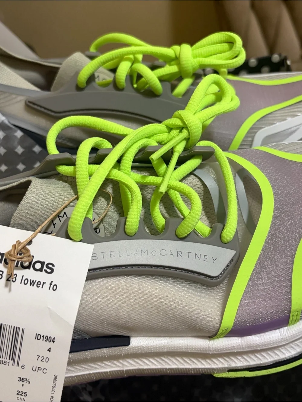 Stella McCartney Neon Yellow and Gray Women’s Athletic Sneakers